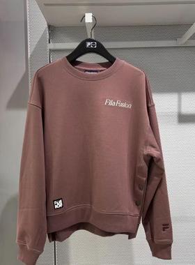 FILA斐乐潮牌2025年春新女装运动休闲针织套头衫卫衣T11W513201F
