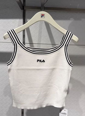 FILA斐乐2025年夏秋新款女装运动休闲修身梭织吊带背心F11W539101