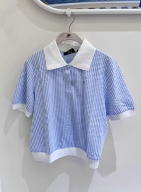 FILA斐乐2025夏新款女装休闲运动舒适短袖T恤POLO衫F11W523111F