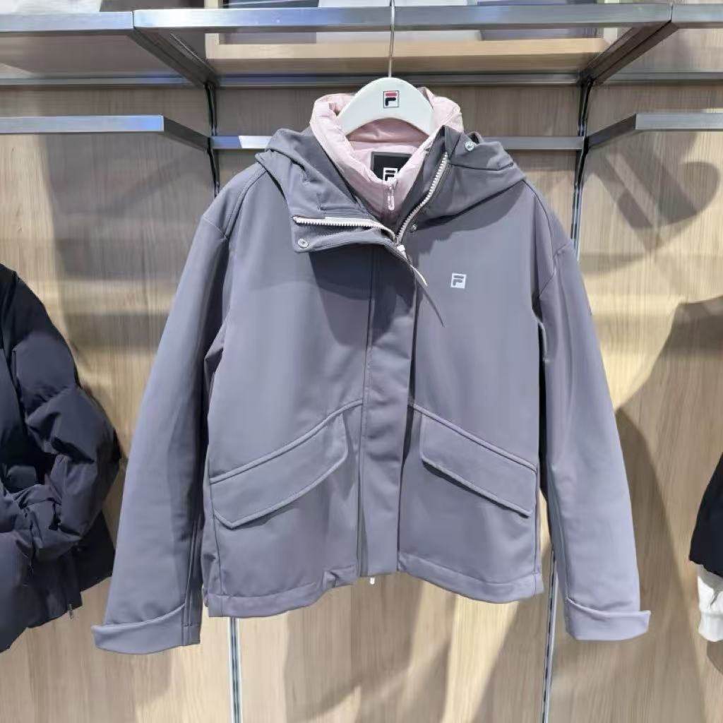 女春款运动宽松保暖羽绒服两件套