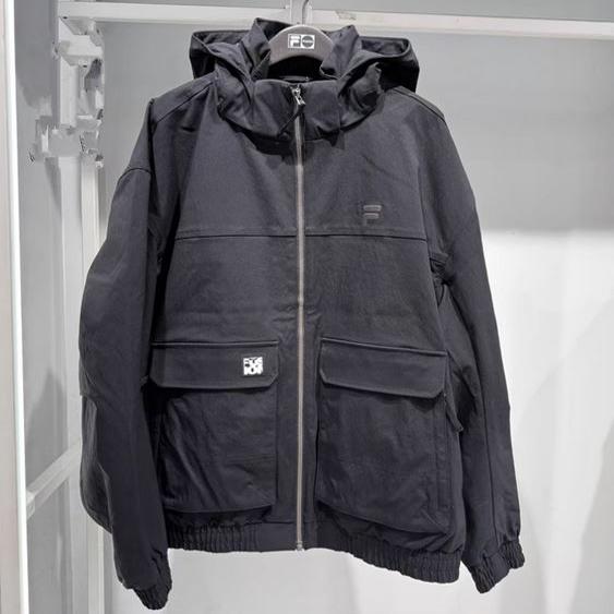 斐乐Fila潮牌正品25春款男装运动休闲宽松梭织连帽外套T11M513702