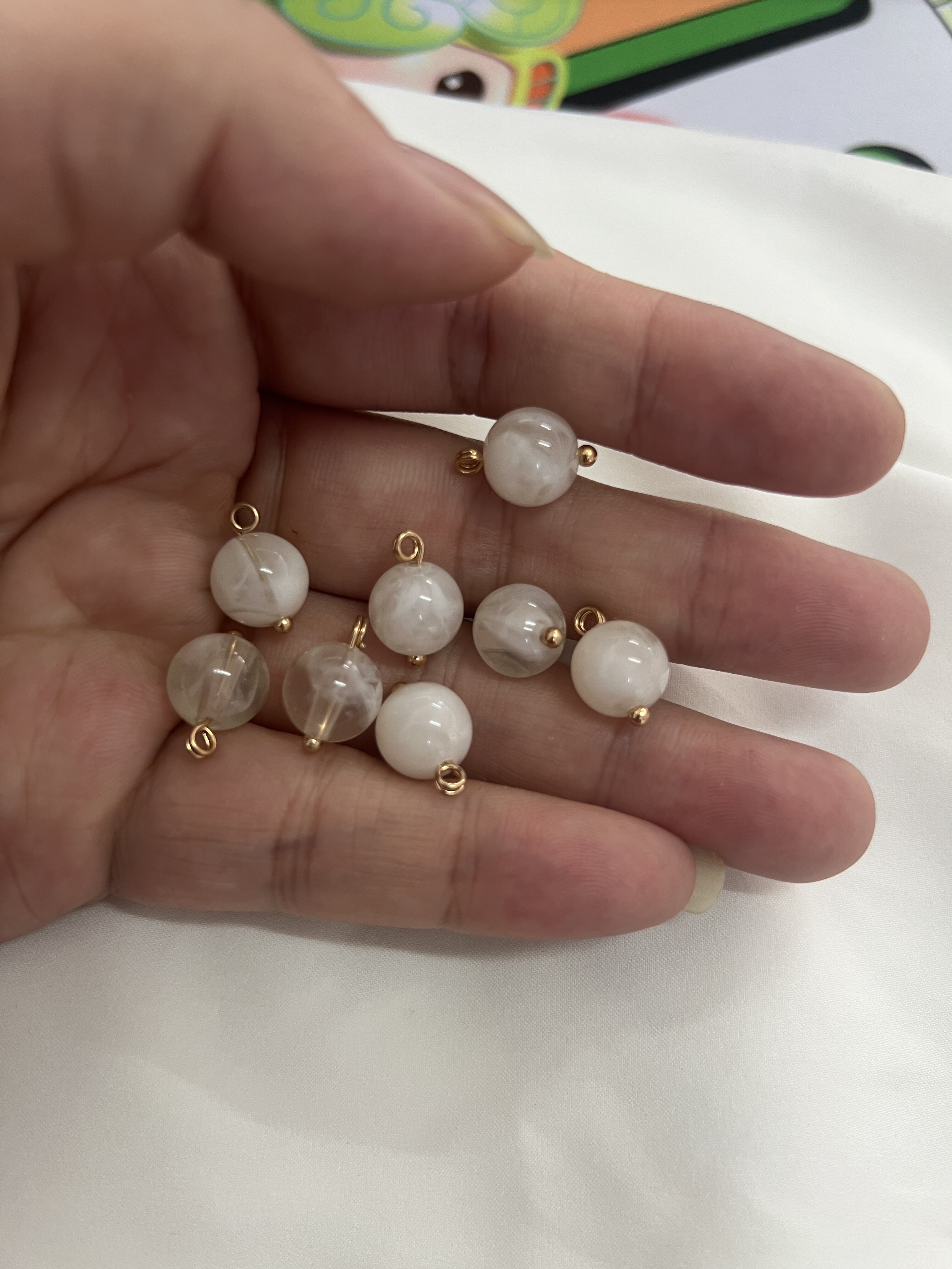 새로운 중국 스타일 HANFU 당나라 정장 단추 숙녀 CHEONGSAM 모조 옥 유약 작은 단추 고대 스타일 장식 단추 의류 액세서리