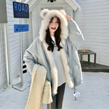 现货2025冬季新款128-25115-p245-K368正反两穿兔耳朵毛毛外套，女装棉衣/棉服，浙宝128（原290）