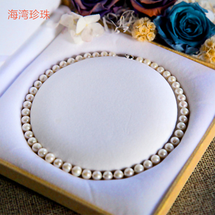 北海湾淡水天然小粒白色珍珠项链女款送婆婆妈妈中老年人礼物