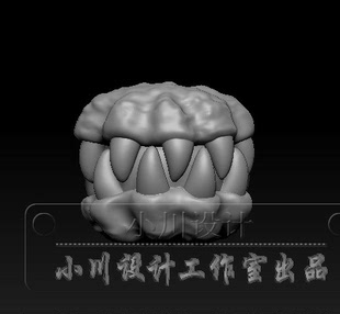 吞噬老型三维立体图 精雕小川设计 精品另类加工图纸 STL源文件