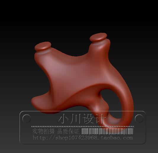 指环弓弹弓三维立体图 精品另类加工图纸 STL源文件 精雕小川设计