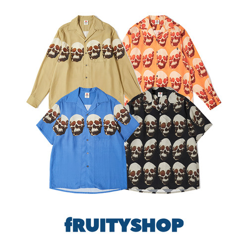 fRUITYSHOP宽松长袖夏季复古衬衫