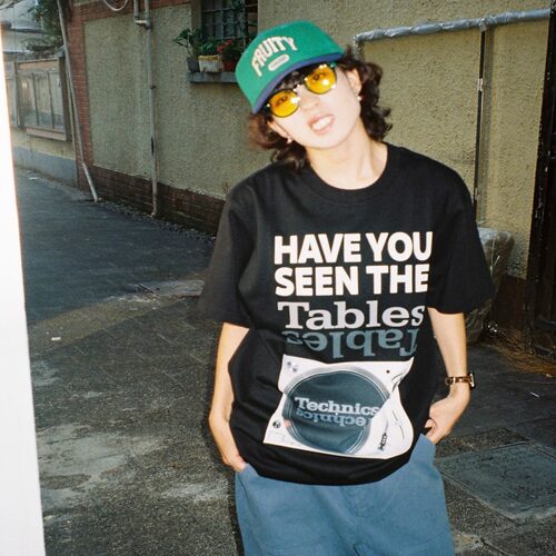 fRUITYSHOP｜technics唱机T恤 宽松休闲纯棉潮款短袖打底衫