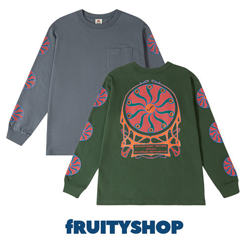 fRUITYSHOP｜Got To Get Groovy长袖T恤男潮酷新款百搭打底衫
