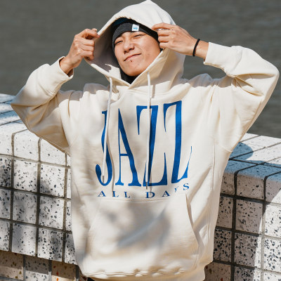 fRUITYSHOP｜JAZZALLDAYS Hoodie印花连帽卫衣情侣款宽松爵士帽衫