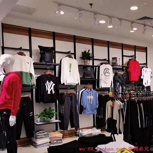 精品加工烤漆服装展示陈列灵活