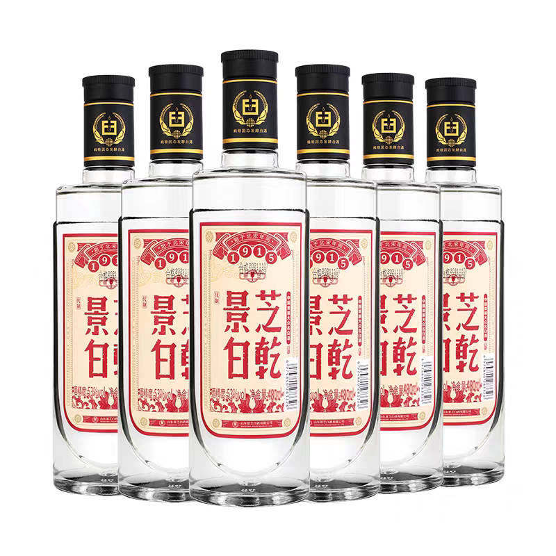 景芝53度480ml优制景芝白干1915整箱6瓶装送礼收藏自饮年货节礼品