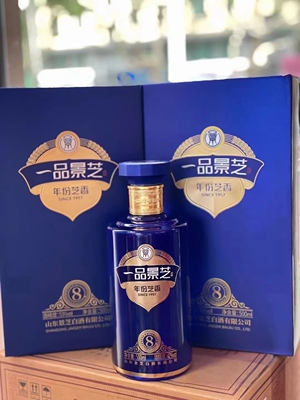 一品景芝8年53度500ml*6瓶芝麻香型白酒整箱山东名酒节日礼品