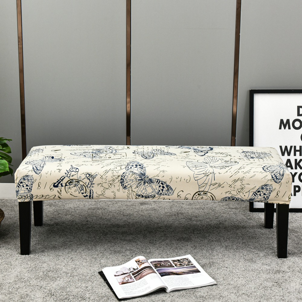 全包长方形脚踏沙发套罩四季通用美式钢琴床尾凳沙发脚蹬长凳子套