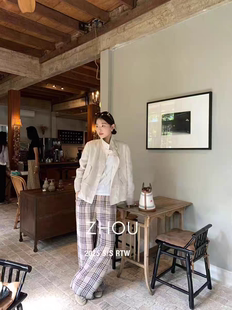 IZHOU松弛感100%亚麻休闲外套  特价不退不换