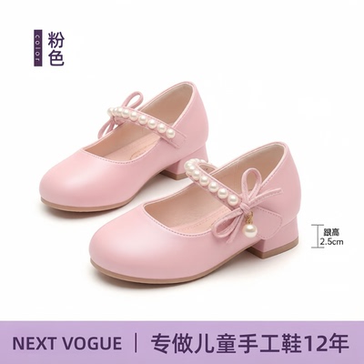 公主鞋女童小高跟配礼服2026新款软底夏季白色软鞋子小女童夏皮鞋 — 4