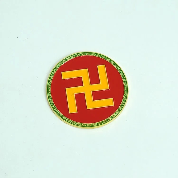 红黄万字福 蓝白万字福吉祥如意摆件墙贴补角牌4.5cm万字符