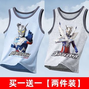 赛罗奥特曼背心男童2025新款夏季薄款莫代尔无袖T恤男孩内穿睡衣
