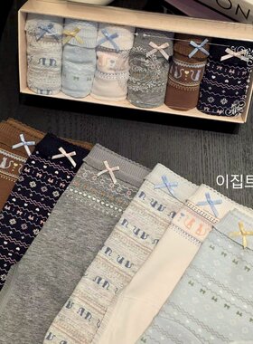 内裤Flora 女士均码韩国东大门代购 可爱图案 6条一盒春新款3