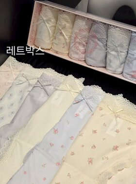 内裤Flora 女士均码韩国东大门代购  蕾丝图案 6条一盒春新款3