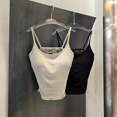 背心 美背蕾丝 吊带FLora东大门代购 女 胸垫均码1春新款