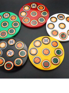 31公分五色太极八卦单面太极墙五龙盘万字福补角摆件