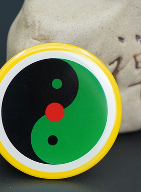 3CM万字五行太极手机贴光面版不干胶金属贴中黄太极黄万