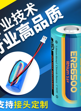 ER26500 3.6V锂电池C型计量表天然气蒸汽流量计PLC物联网水表仪器