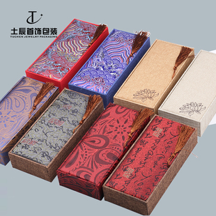 流苏梳子盒收纳盒柜台展示包装盒莲花古诗文中国风首饰包装礼品盒