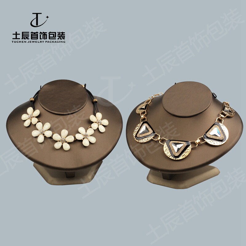 人像香槟棕桃心脖子模特 项链展示架珠宝展示道具陈列道具F22企业