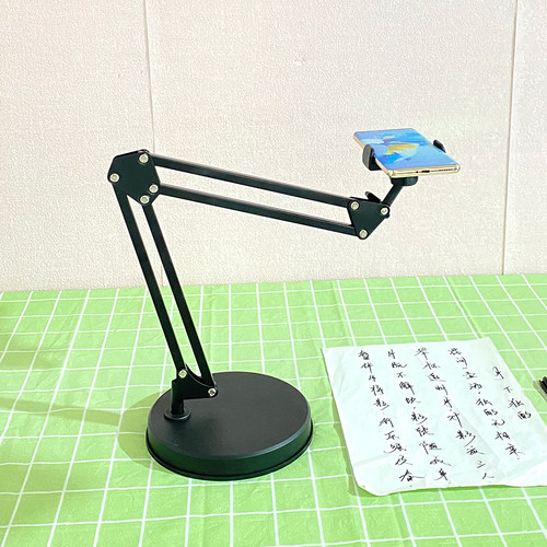 桌面手机支架上课作业拍摄学习录像平板通用懒人悬臂直播俯拍支架