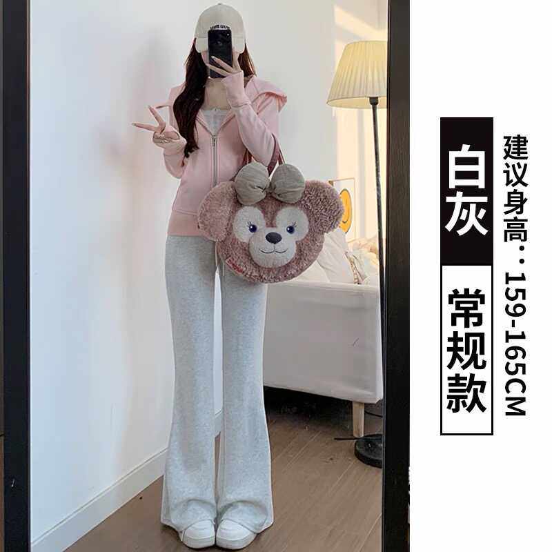 美式长裤高腰微喇叭长裤裤子