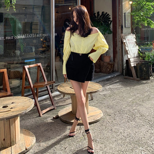 清仓特价夏季高腰显瘦包臀A字假两件牛仔裙裤女Ins一体防走光短裤