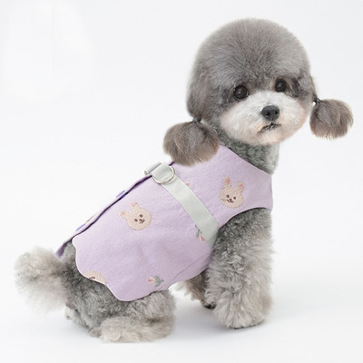 狗狗衣服带牵引透气夏季薄款