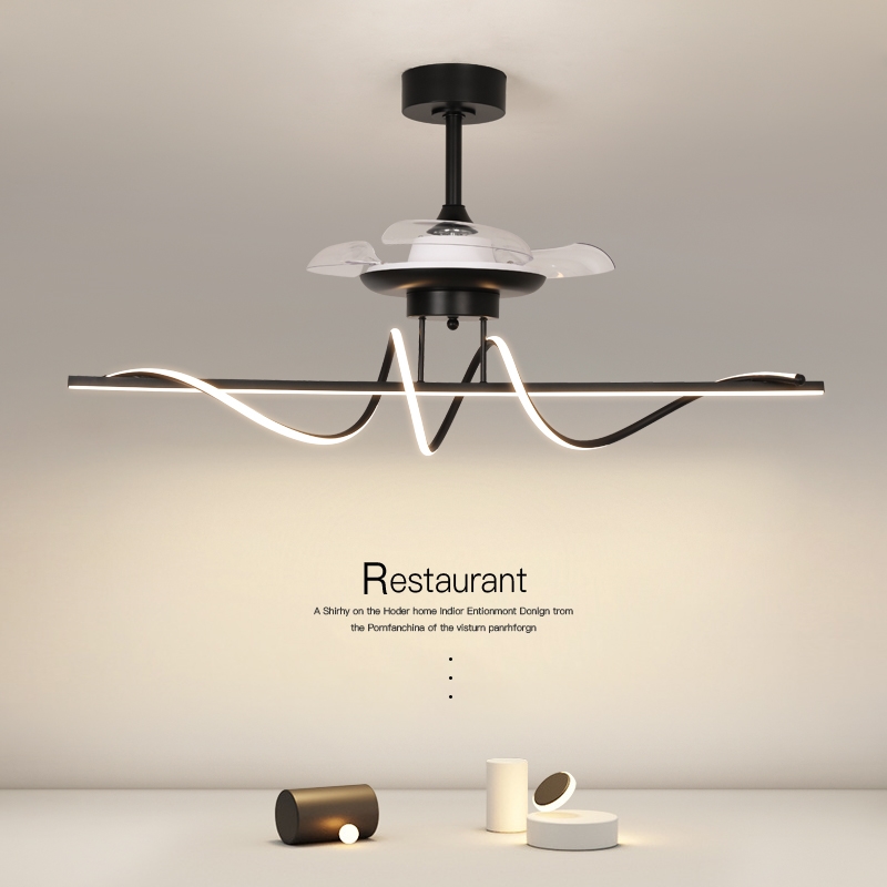 合悦餐厅吊扇灯2025新款风扇灯长
