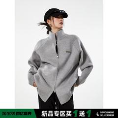 ICH MODE 美式复古针织衫外套秋季女宽松毛衣开衫新款上衣慵懒风