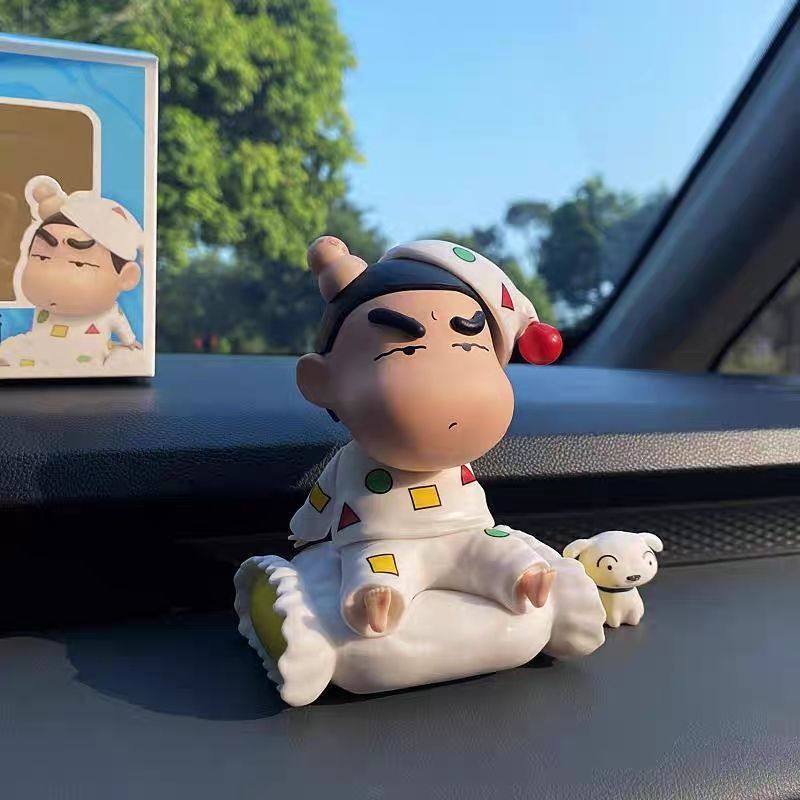 蜡笔小新车载摆件可爱手办