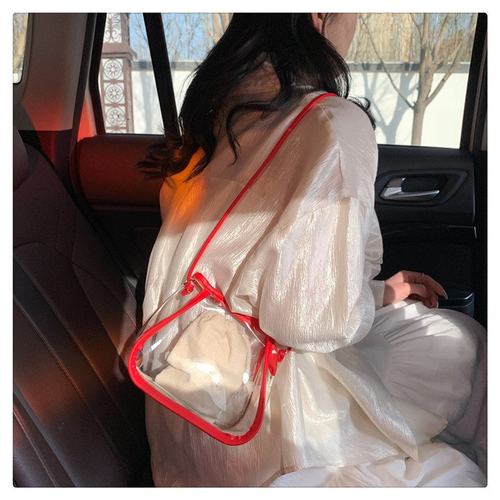夏季新款小包包女时尚少女单肩包透明果冻包沙滩出游包女士斜挎包