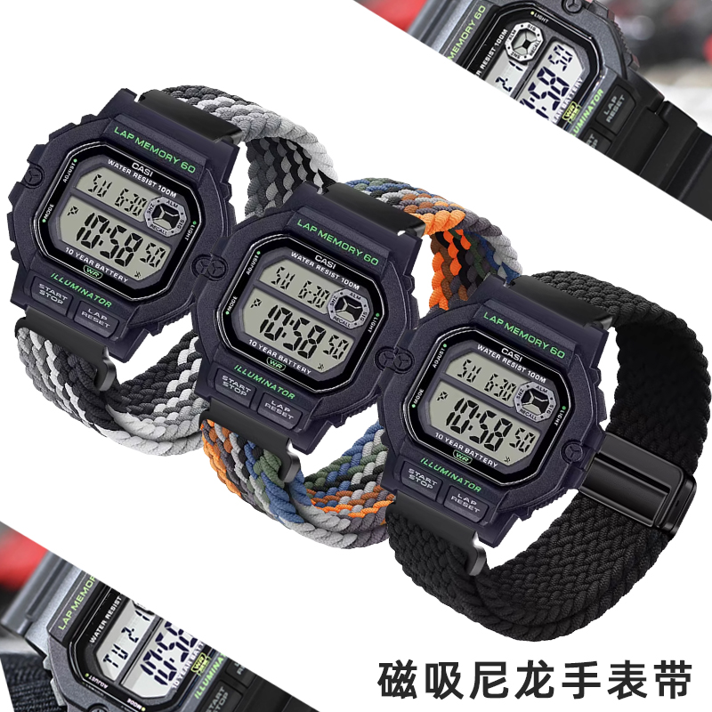 纪爵仕卡西欧磁吸尼龙手表带