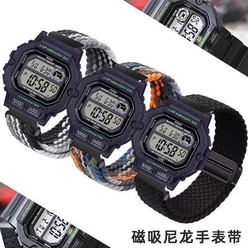 纪爵仕卡西欧磁吸尼龙手表带