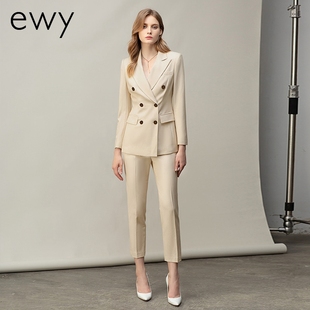 EWY艾尚时光国际家具建材店销售店长工作服秋冬白领OL西装套装女