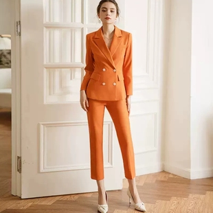 美容院工作服秋冬款西装套装女团队活动美业会议年会主持人爱尚臣