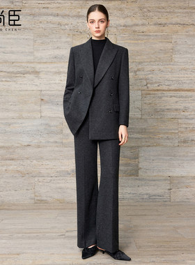 艾尚臣羊毛西装套装女美容院经理酒店前台通勤文秘案场客服职业装