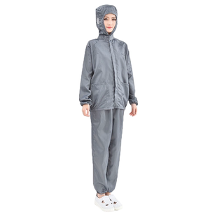 岩棉喷漆防护衣防静电连帽分体服无尘分体式防尘工作服防尘洁净服