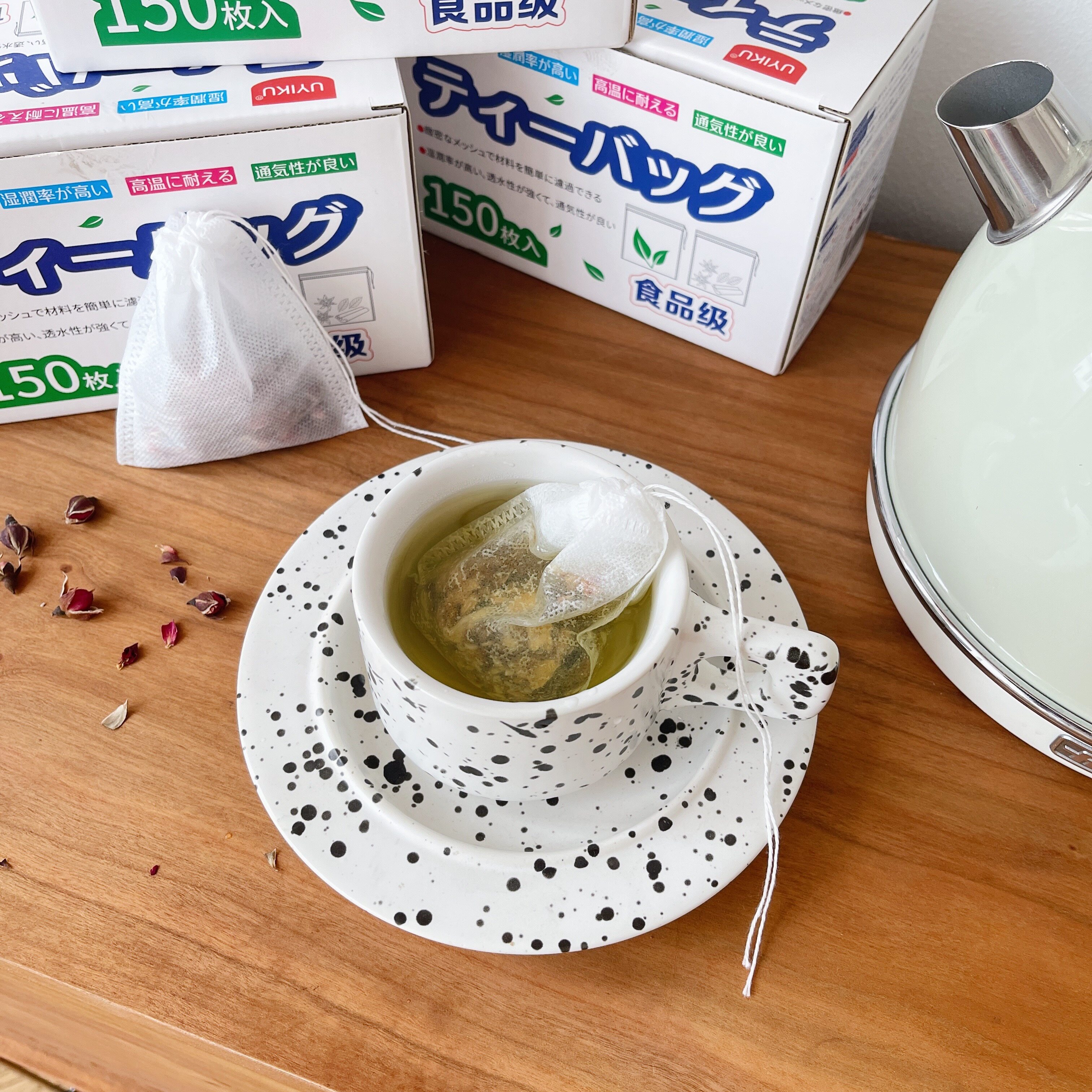 150개 포장  섬나라로 수출해요  일회용 부직포 달임과 한약봉지 수프와 양념필터 티백