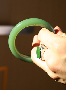 碧玉手镯天然加工料子干净品质