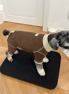 宠物狗狗雪纳瑞柴犬法斗泰迪加绒保暖四脚衣羊毛打底秋冬装衣服