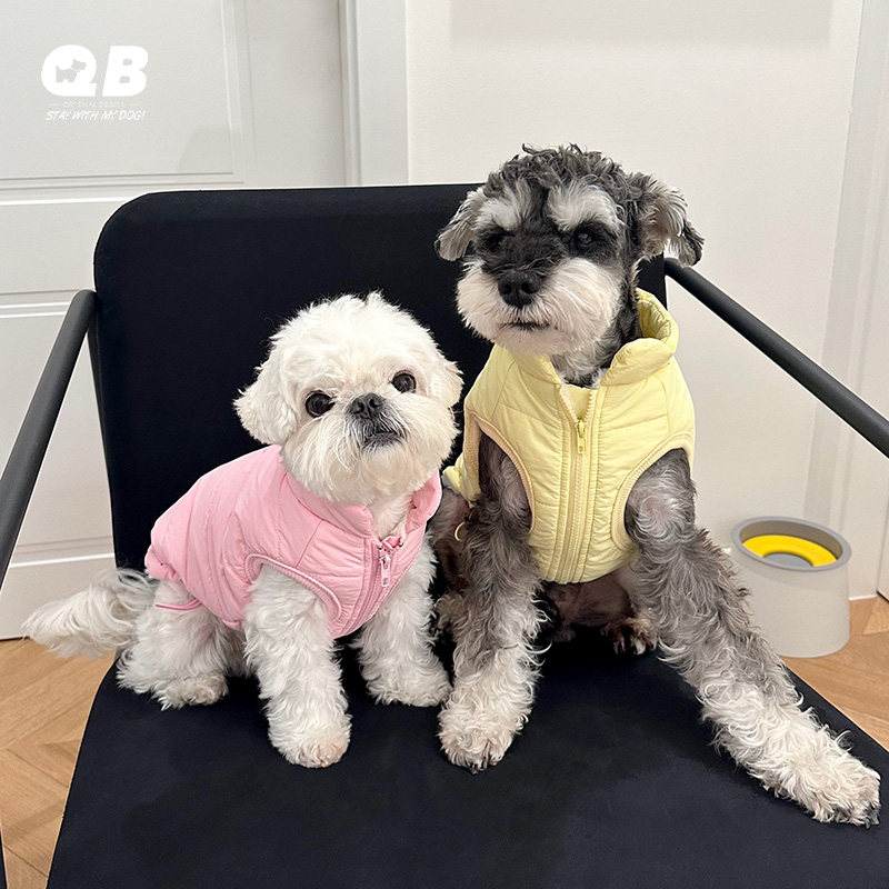 宠物狗加绒加厚防水牵引棉衣马甲