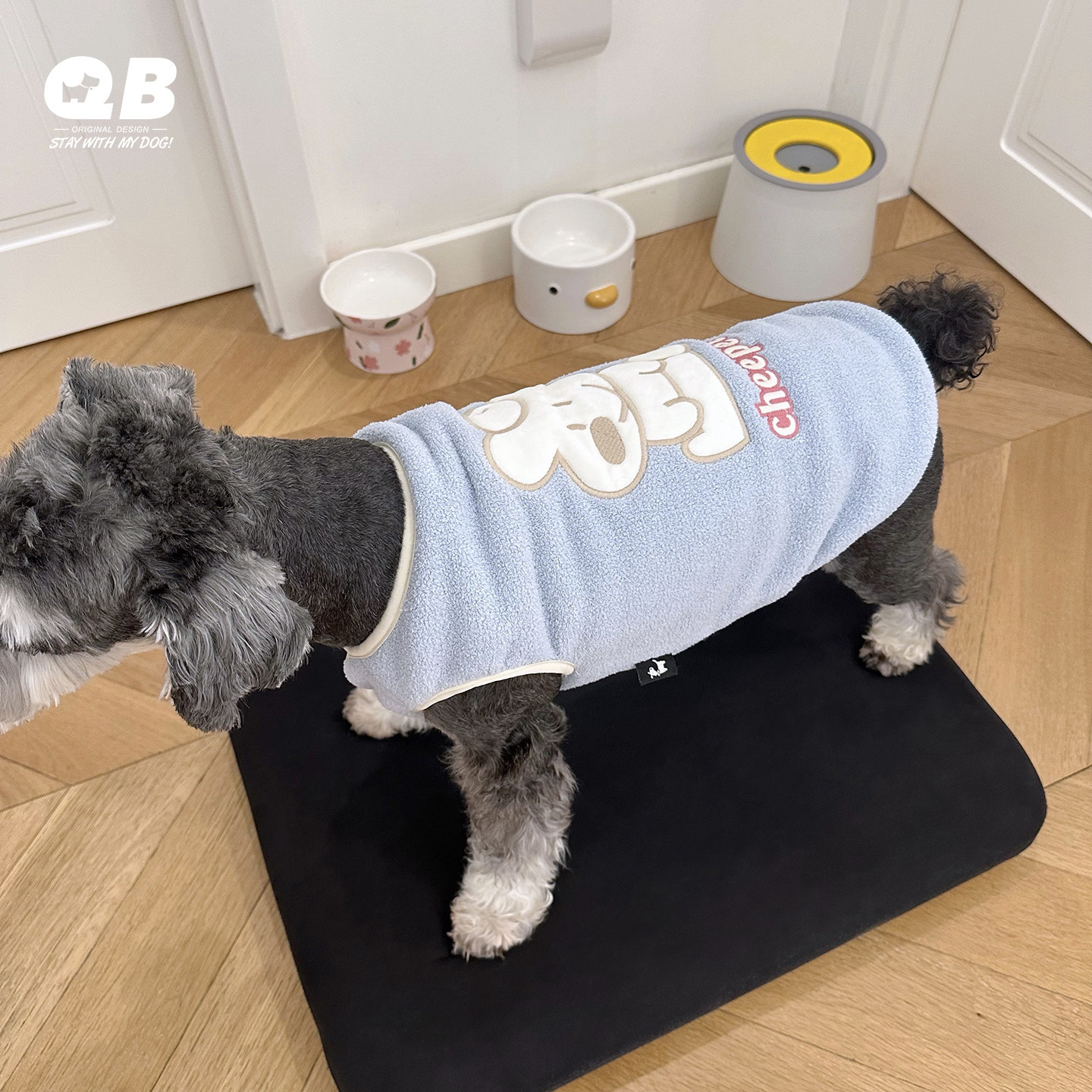 宠物狗狗雪纳瑞泰迪毛毛马甲棉衣背心加绒保暖秋冬装坎肩开衫棉服