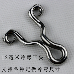 304不锈钢钛合金440冷弯传统弹弓定做飞虎冷弯扁皮弓非钛刚铸造弓